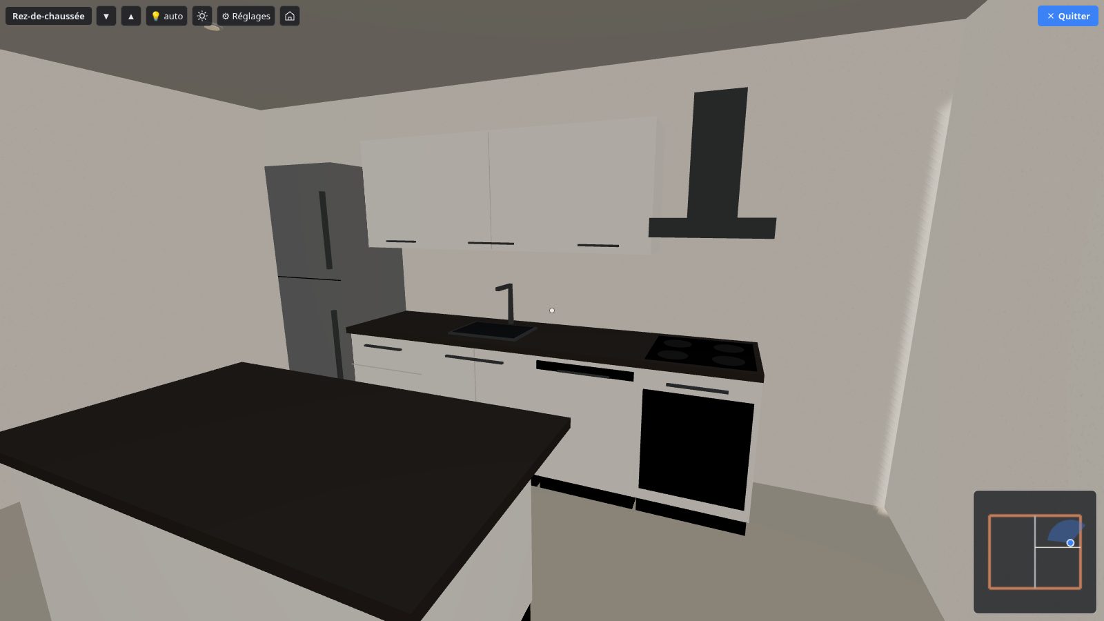 Cuisine équipée en 3D